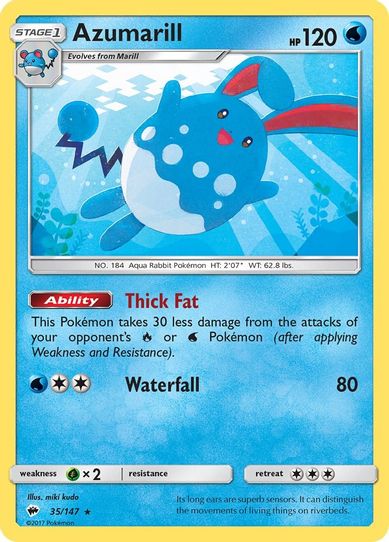 Azumarill (35/147) [ Sun & Moon: Burning Shadows]