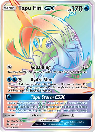 Tapu Fini GX (Secret) (152/147) [ Sun & Moon: Burning Shadows]