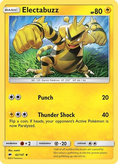 Electabuzz (42/147) [ Sun & Moon: Burning Shadows]