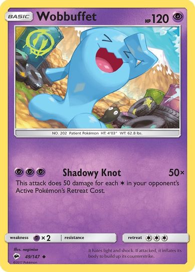 Wobbuffet (49/147) [ Sun & Moon: Burning Shadows]