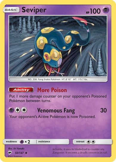 Seviper (50/147) [ Sun & Moon: Burning Shadows]