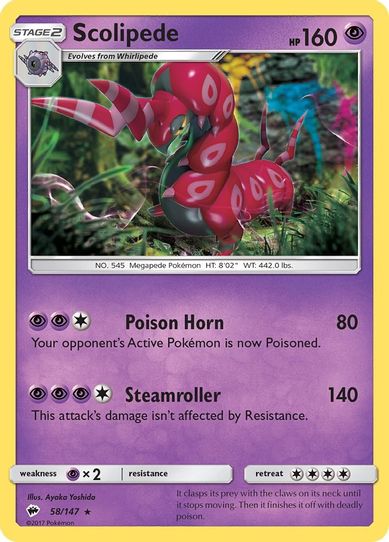 Scolipede (58/147) [ Sun & Moon: Burning Shadows]