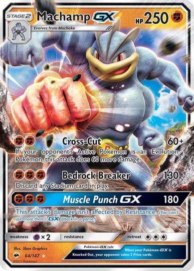 Machamp GX (64/147) [ Sun & Moon: Burning Shadows]