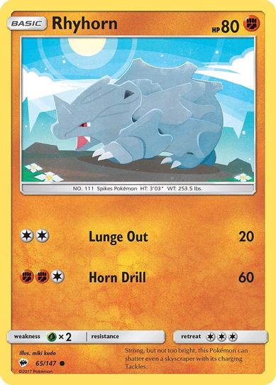 Rhyhorn (65/147) [ Sun & Moon: Burning Shadows]