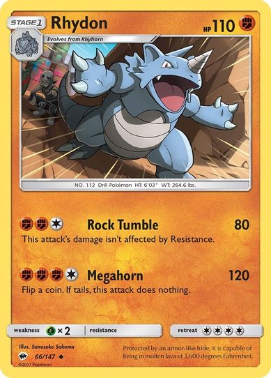 Rhydon (66/147) [ Sun & Moon: Burning Shadows]