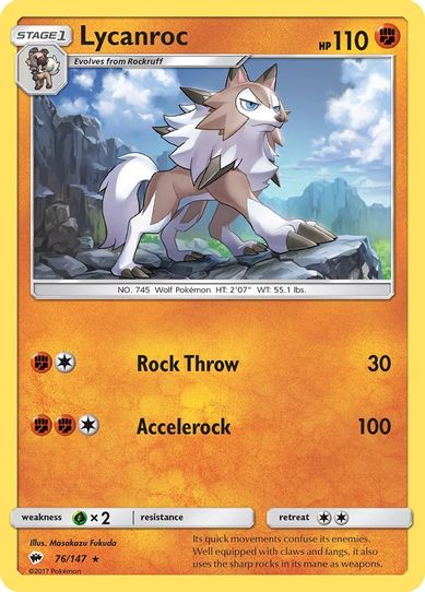 Lycanroc (76/147) [ Sun & Moon: Burning Shadows]