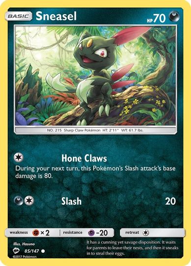 Sneasel (85/147) [ Sun & Moon: Burning Shadows]