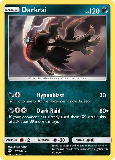 Darkrai (87/147) [ Sun & Moon: Burning Shadows]