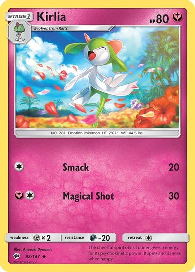 Kirlia (92/147) [ Sun & Moon: Burning Shadows]