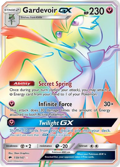 Gardevoir GX (Secret) (159/147) [ Sun & Moon: Burning Shadows]