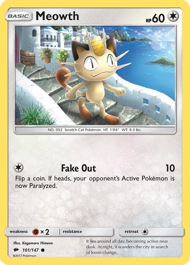 Meowth (101/147) [ Sun & Moon: Burning Shadows]