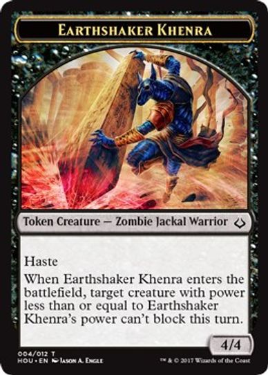 Earthshaker KhenraCat Double-sided Token [Hour of Devastation]