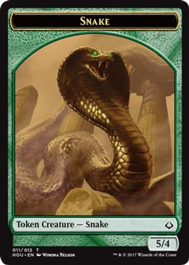 SnakeZombie Double-sided Token [Hour of Devastation]