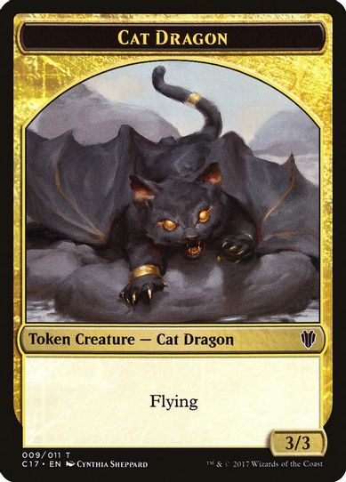 Cat Dragon // Dragon Double-sided Token [Commander 2017]