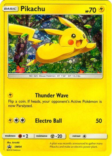 Pikachu - SM (General Mills Promo) (SM04) [Miscellaneous Cards & Products]