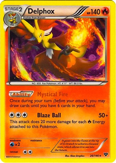 Delphox (Cosmos Holo) XY Base Set (26) [Blister Exclusives]