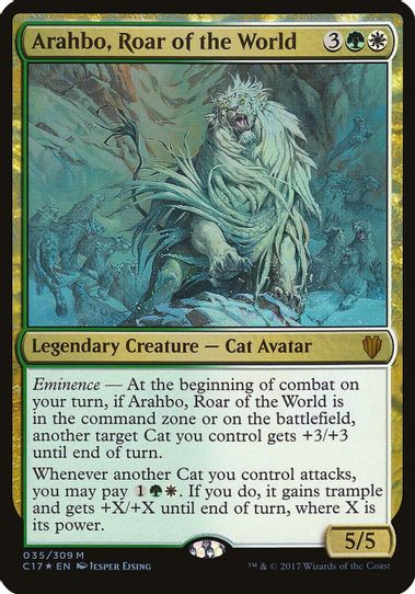 Arahbo, Roar of the World (Commander ) (35) [Oversize Cards]