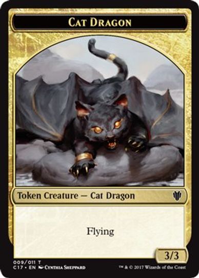 Cat Dragon // Dragon Double-sided Token [Commander 2017]