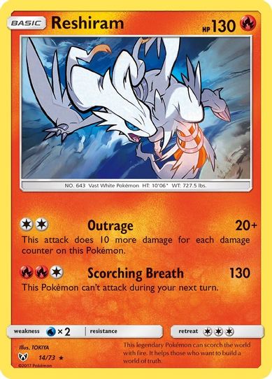 Reshiram (14/73) Sun & Moon: Shining Legends]