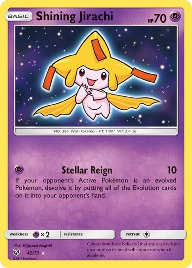 Shining Jirachi (42/73) Sun & Moon: Shining Legends]