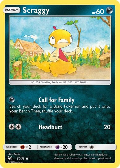 Scraggy (50/73) Sun & Moon: Shining Legends]
