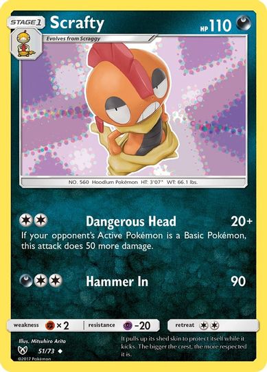 Scrafty (51/73) Sun & Moon: Shining Legends]