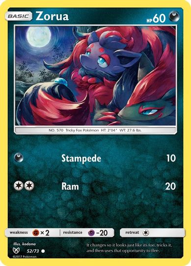Zorua (52/73) Sun & Moon: Shining Legends]