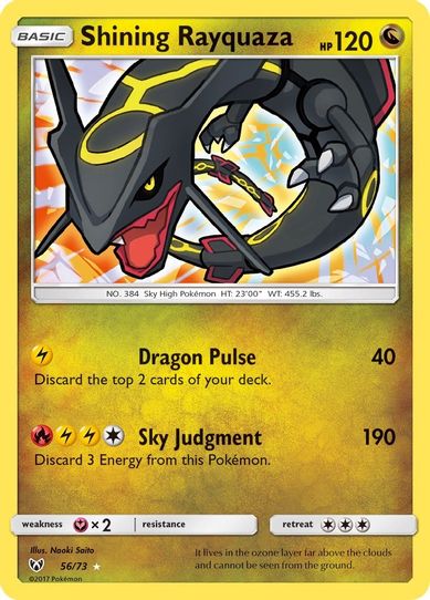 Shining Rayquaza (56/73) Sun & Moon: Shining Legends]