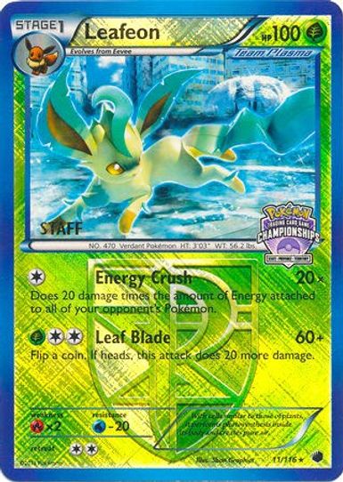 Leafeon 11/116 (State Championship Promo) [Staff] [League & Championship Cards]