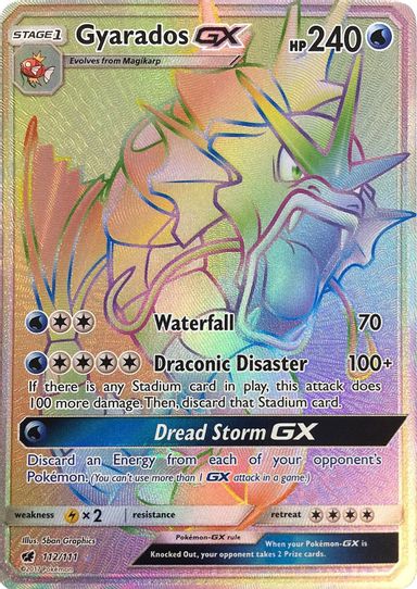 Gyarados GX (Secret) (112/111) [Sun & Moon: Crimson Invasion]