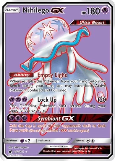 Nihilego GX (Full Art) (103/111) [Sun & Moon: Crimson Invasion]