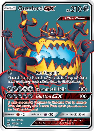 Guzzlord GX (Full Art) (105/111) [Sun & Moon: Crimson Invasion]