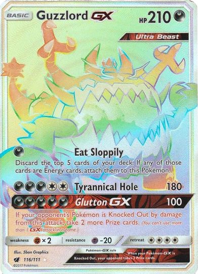 Guzzlord GX (Secret) (116/111) [Sun & Moon: Crimson Invasion]