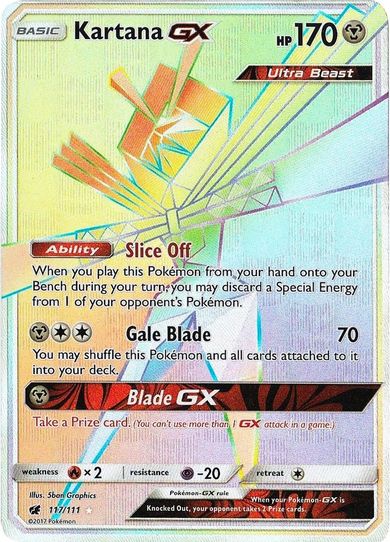Kartana GX (Secret) (117/111) [Sun & Moon: Crimson Invasion]