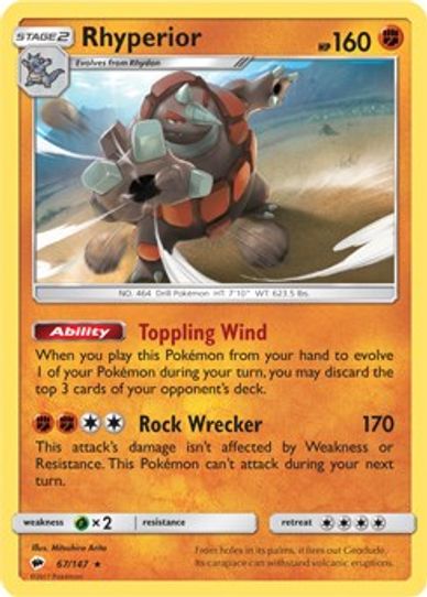 Rhyperior (SM Burning Shadows) (67/203) [Deck Exclusives]