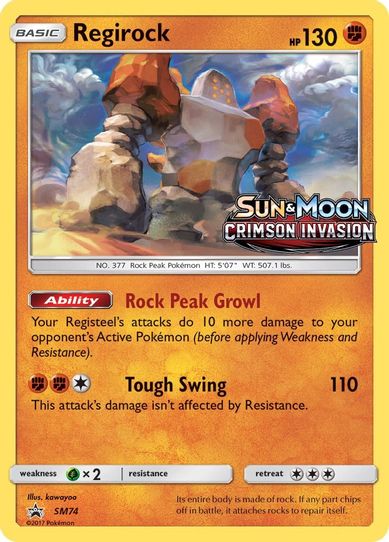 Regirock - SM (Prerelease Promo) (SM74) [SM Promos]