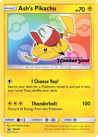 Ash's Pikachu - SM (SM108) [SM Promos]