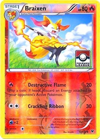 Braixen 12/124 (League Promo) [League & Championship Cards]