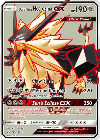 Dusk Mane Necrozma GX (Full Art) (145/156) [Sun & Moon: Ultra Prism]