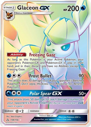 Glaceon GX (Secret Rare) (159/156) [Sun & Moon: Ultra Prism]