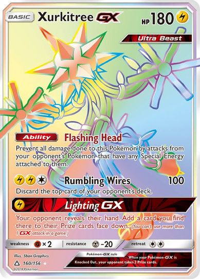 Xurkitree GX (Secret Rare) (160/156) [Sun & Moon: Ultra Prism]