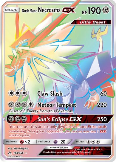 Dusk Mane Necrozma GX (Secret Rare) (163/156) [Sun & Moon: Ultra Prism]