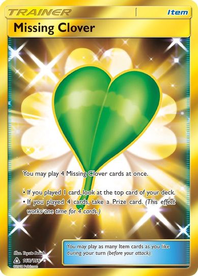 Missing Clover (Secret Rare) (168/156) [Sun & Moon: Ultra Prism]