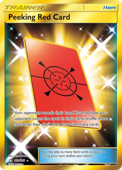 Peeking Red Card (Secret Rare) (169/156) [Sun & Moon: Ultra Prism]