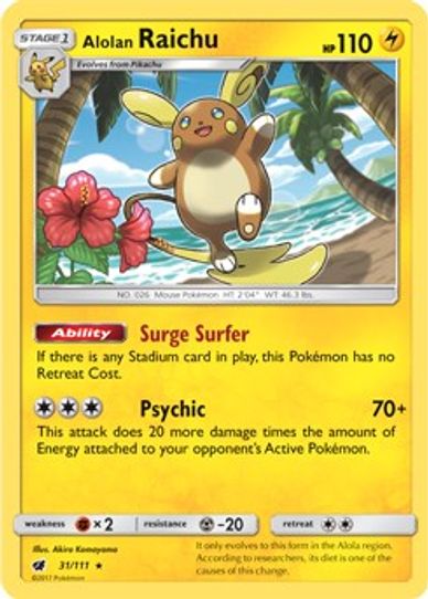 Alolan Raichu (SM Crimson Invasion) (31/203) [Deck Exclusives]