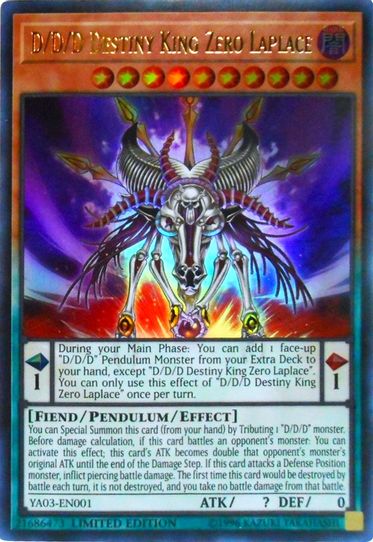 D/D/D Destiny King Zero Laplace (YA03-EN001) [Yu-Gi-Oh! ARC-V Promo Cards]