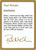 Paul McCabe Biography Card [World Championship Decks]