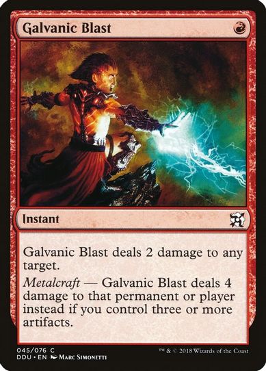 Galvanic Blast (45) [Duel Decks: Elves vs. Inventors]