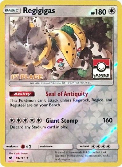 Regigigas 84/111 (League Promo) [1st Place] [League & Championship Cards]