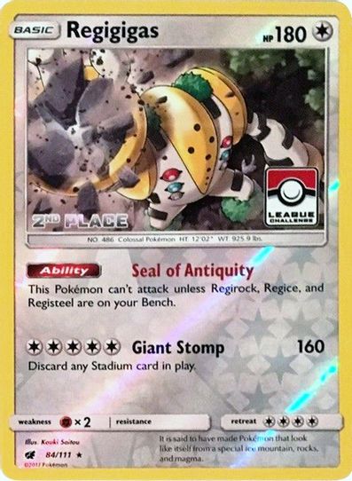 Regigigas 84/111 (League Promo) [2nd Place] [League & Championship Cards]